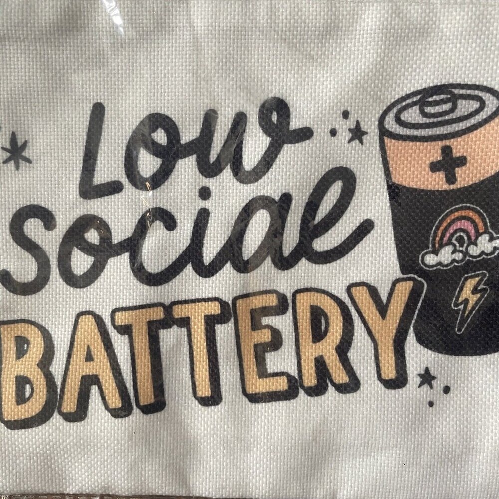 Zipper Bag Low Social Battery Pencil Makeup Case Travel Bag Organizer New